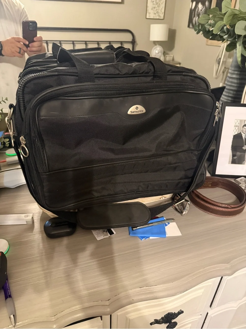 Samsonite Black Professional Laptop and Suitcase with Front Pockets
